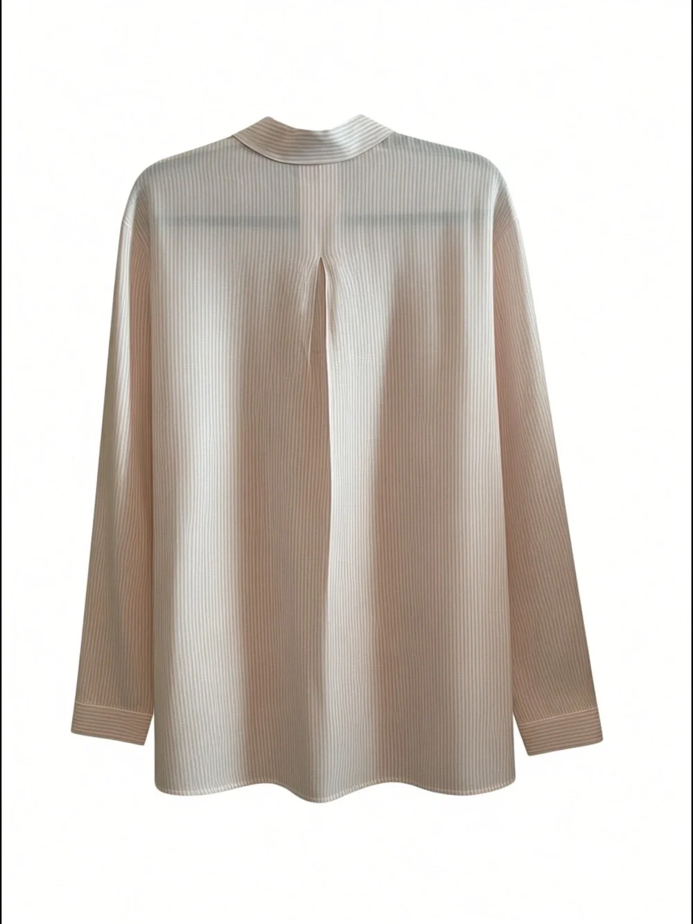 Lafayette 148 Womens Linen Pink Pin Stripe Long Sleeve Button Up Shirt Top Sz M - Picture 4 of 10